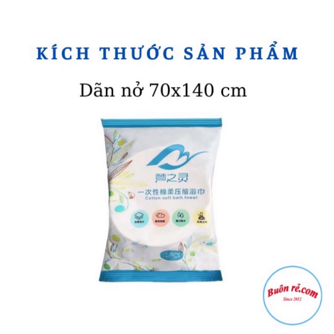Combo Khăn tắm viên nén du lịch (70x140cm) dùng một lần, Khăn tắm cotton tiện lợi -Br 01597 dự bị