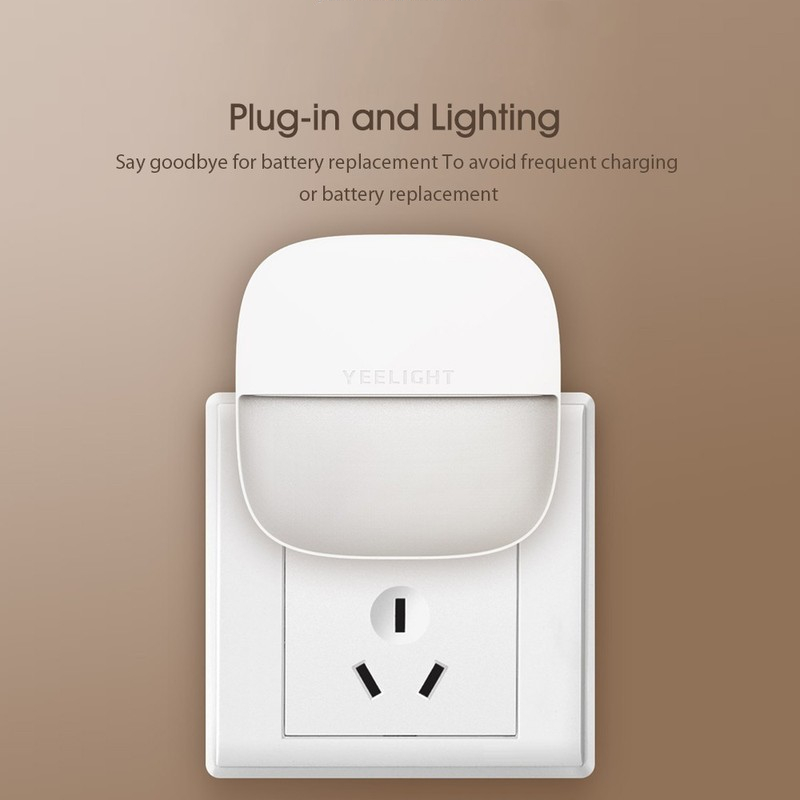 Xiaomi Smart Night Light Yeelight LED Phiên bản nhạy sáng Đèn cắm tường Đèn cảm ứng Điều khiển giấc ngủ Điều khiển ánh sáng lối đi hộ gia đình phòng ngủ ngủ tiết kiệm năng lượng