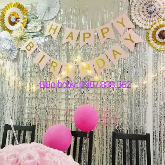 Dây chữ Happy birthday mẫu đuôi cá - BiBo baby