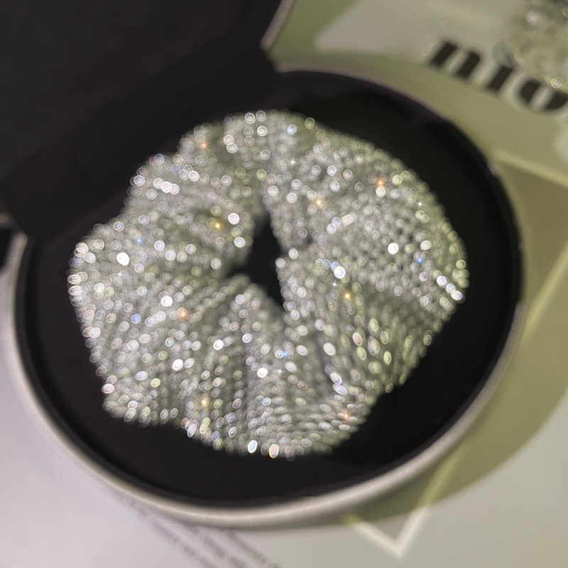 Dây Buộc Tóc Màu Sáng Lấp Lánh Phong Cách Pháp Đa Năng