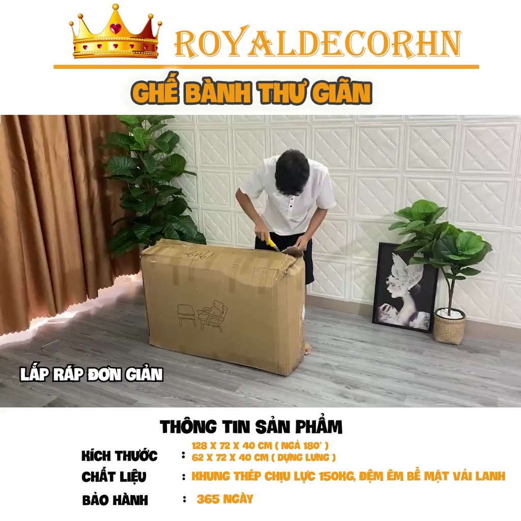 Ghế Thư Giãn Lười ROYALDECORHN Đọc Sách Kèm Đôn, Tựa Lưng Thoải Mái Nội Thất Phòng Khách | BigBuy360 - bigbuy360.vn