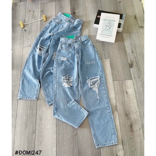 Quần baggy jeans lưng cao