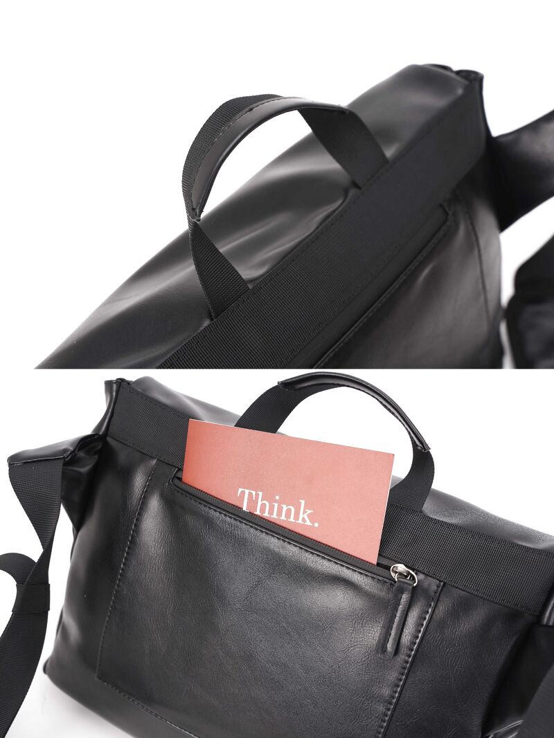 Túi đeo chéo Nam Nữ da PU mềm, dáng trẻ trung GATE6  - 20112 (vừa laptop 13inch)