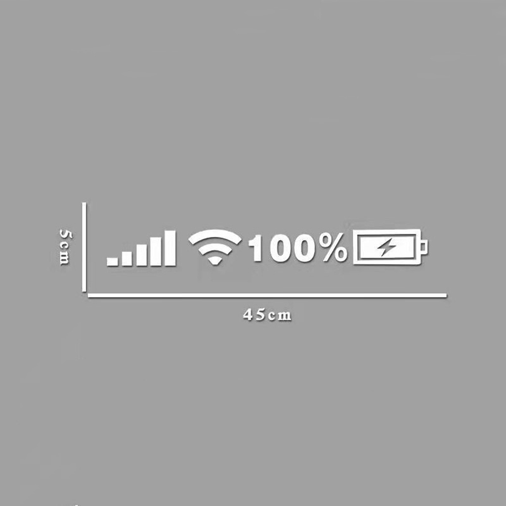 Miếng Dán Trang Trí Xe Hơi Hình Pin WiFi Ngộ Nghĩnh Chống Thấm Nước