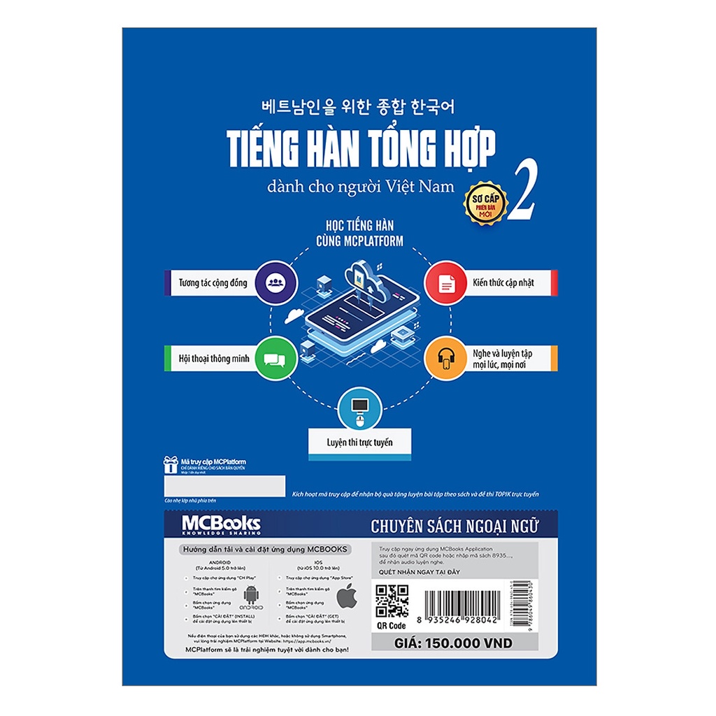 Sách- Tiếng Hàn Tổng Hợp Dành Cho Người Việt Nam Sơ Cấp 2