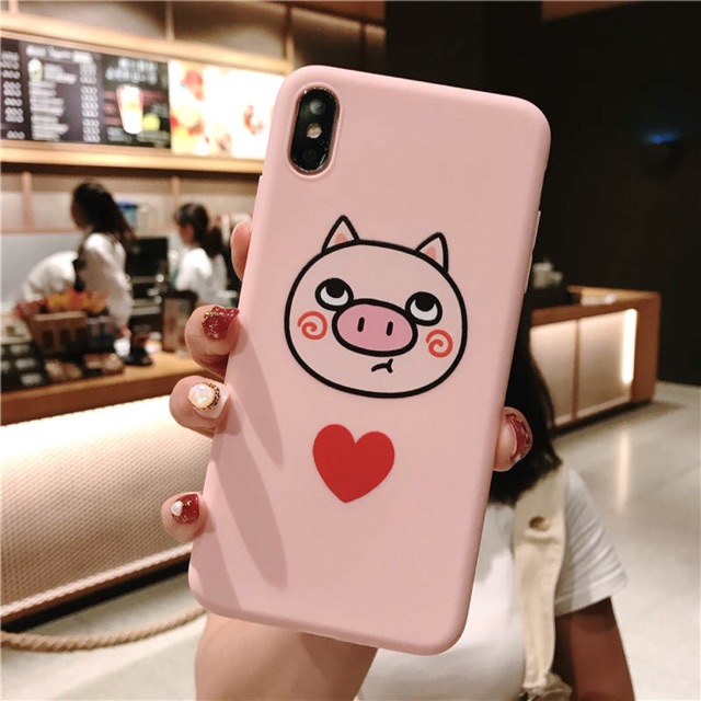 Ốp heo hồng tim đỏ 🐷❤️- Ốp IPHONE