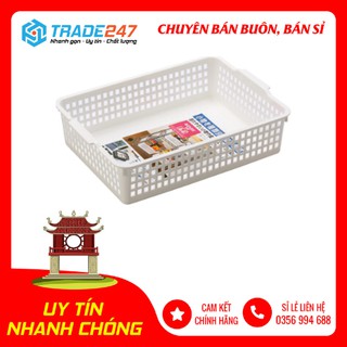 Khay Đựng Giấy A4 Có Tay Cầm (Màu Trắng) - Nội Địa Nhật Bản - 1 cái