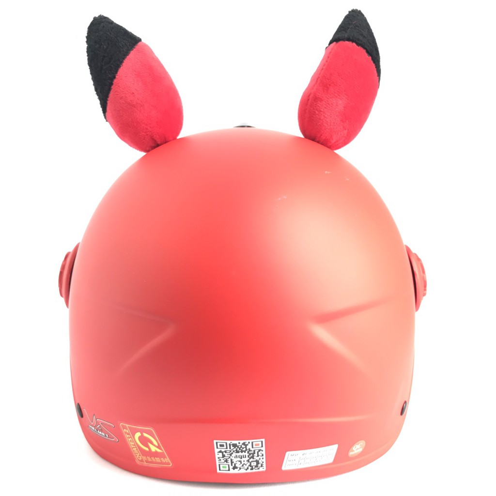 Mũ bảo hiểm trẻ em có kính V&amp;S Helmet Pikachu đỏ nhám