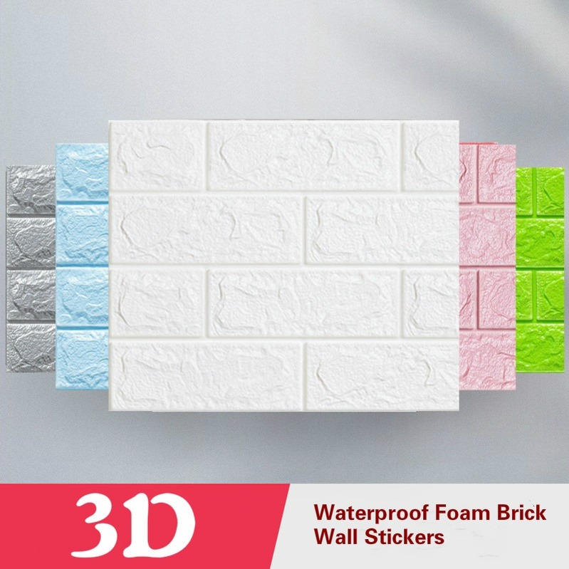 Giấy Dán Tường Họa Tiết Gạch 3d Mẫu Mới 2021