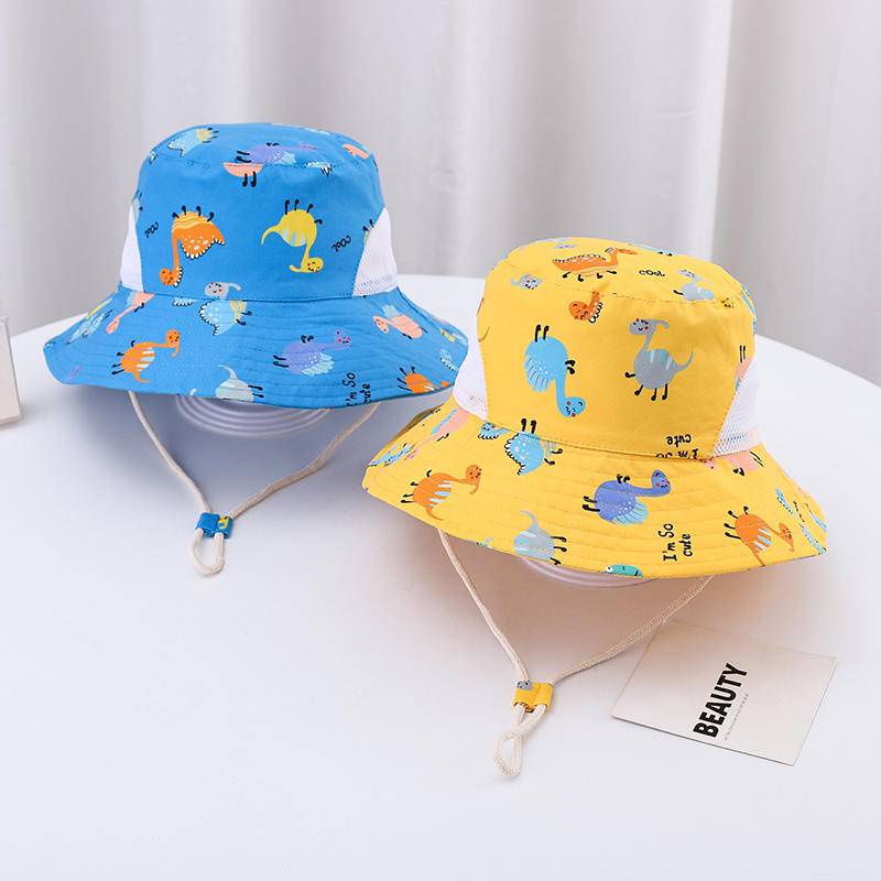 Nón Tai Bèo Chống Nắng Họa Tiết Khủng Long Hoạt Hình Dễ Thương Cho Các Bé