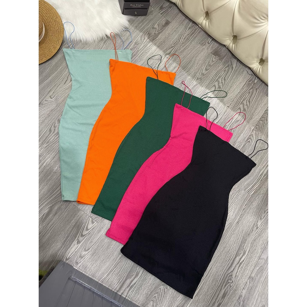 váy 2 dây body cọng bún