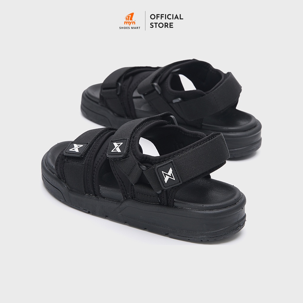 Sandal nam nữ ZX 2125 All Black 2 quai bản to có lót quai, đế 3,5cm Phylon 3 lớp chất liệu EVA cao cấp