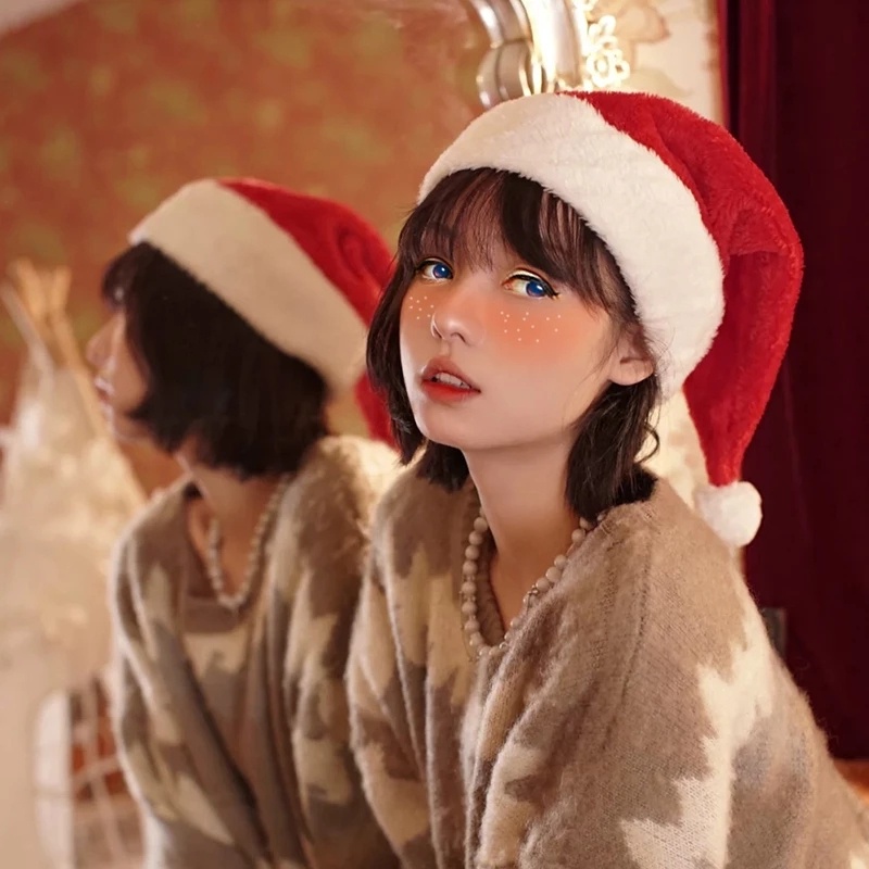 Mũ Ông Già Noel Chất Lượng Cao Trang Trí Giáng Sinh Năm Mới Cho Người Lớn Và Trẻ Em
