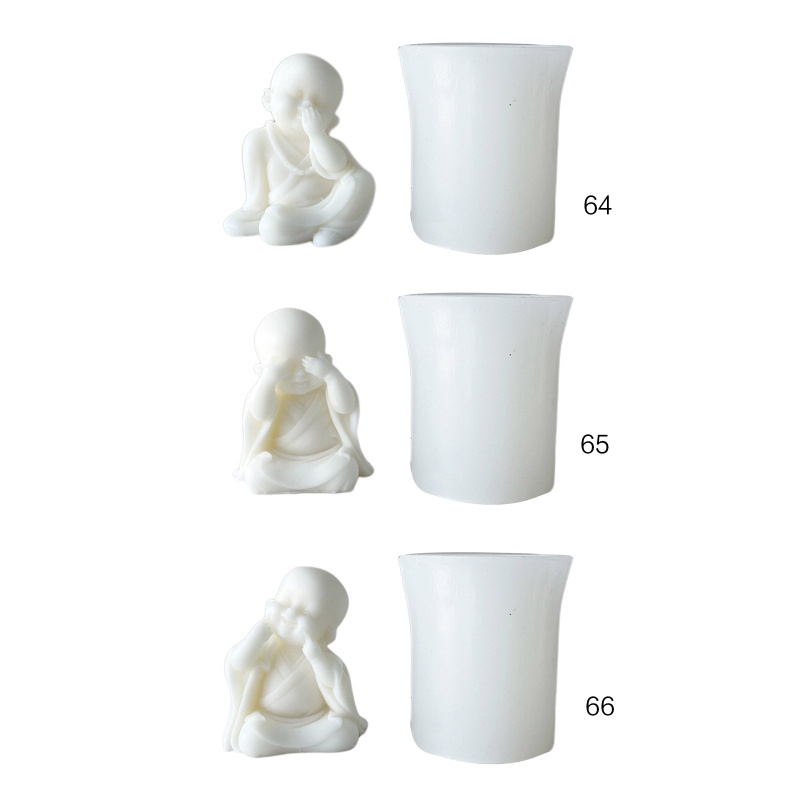 Khuôn Làm Xà Phòng Bằng Resin Epoxy Resin Hình Chú Tiểu Dễ Thương Trang Trí Nhà Cửa