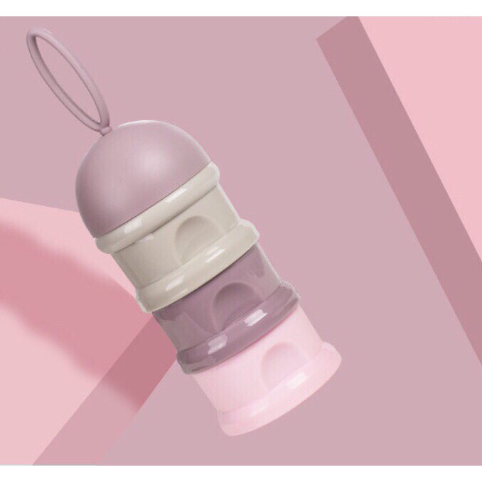 Hộp phân chia sữa (đựng đồ ăn) 3 ngăn tai thỏ có quai xịn sò cho bé
