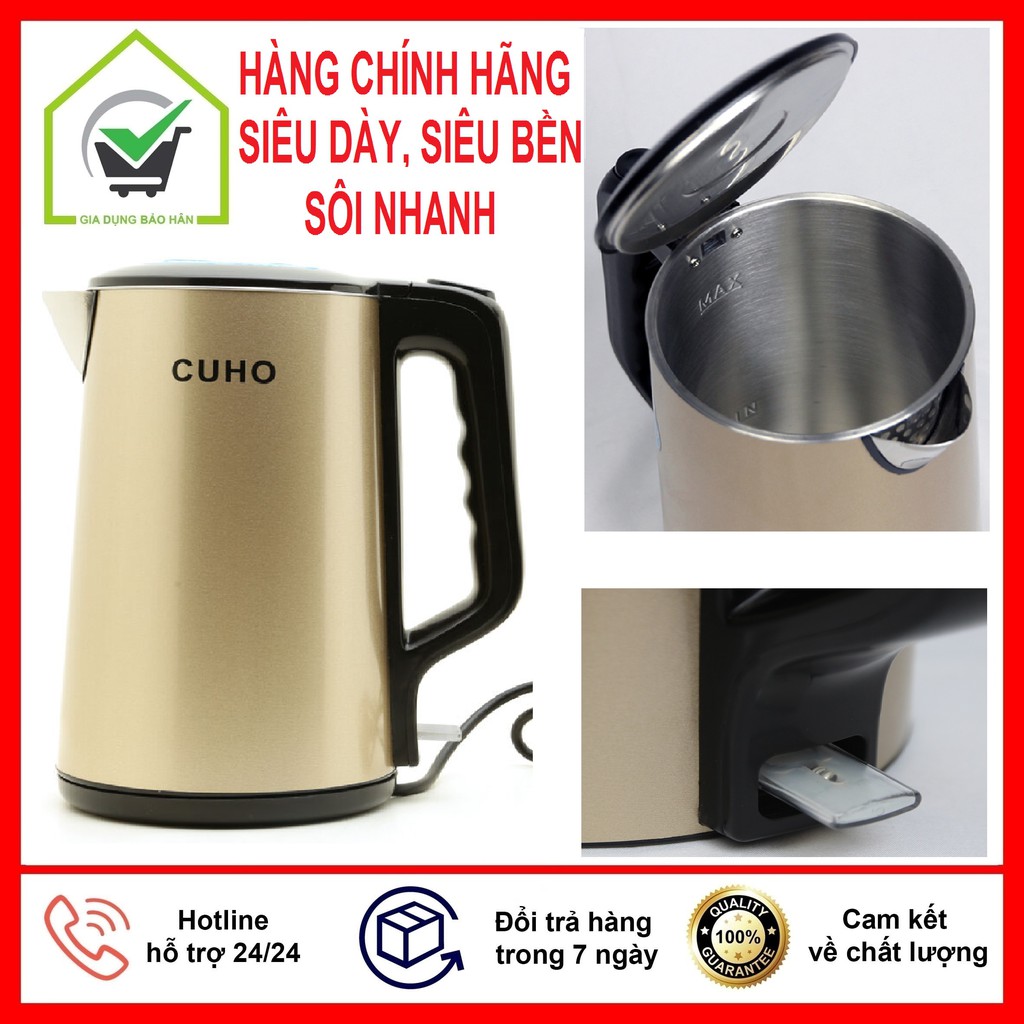 Ấm Siêu Tốc Cao Cấp CUHO Thái Lan - Siêu Bền, Siêu Dày, Sôi Nhanh