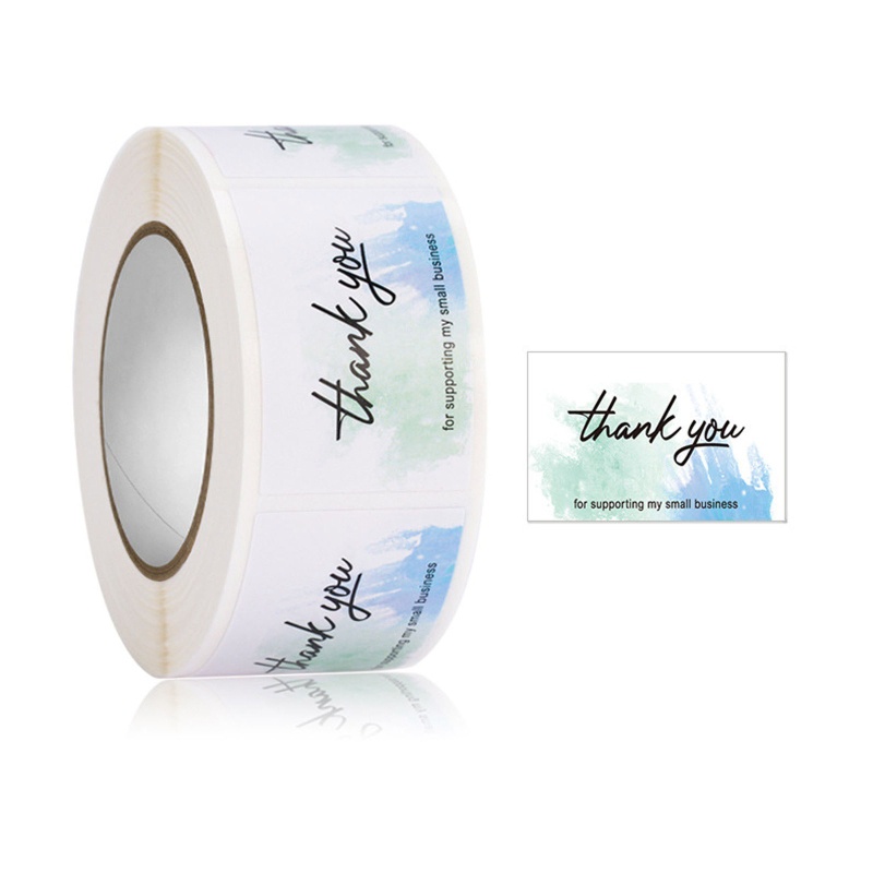 Bộ 350 Miếng Dán In Chữ Thank You 1X1.45 Inch Dùng Trang Trí Túi Kẹo