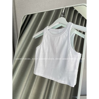 [ẢNH THẬT 100%-HÀNG CÓ SẴN]Áo croptop trắng ba lỗ