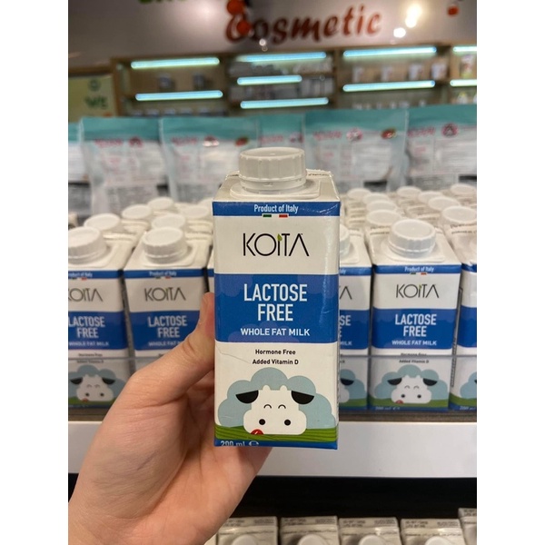 Sữa bò nguyên kem không Lactose Koita (200ml) date13/6/22