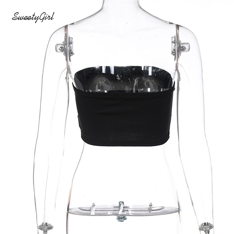 Áo Ống Màu Trơn In Chữ Quyến Rũ Thời Trang 2022 Cho Nữ