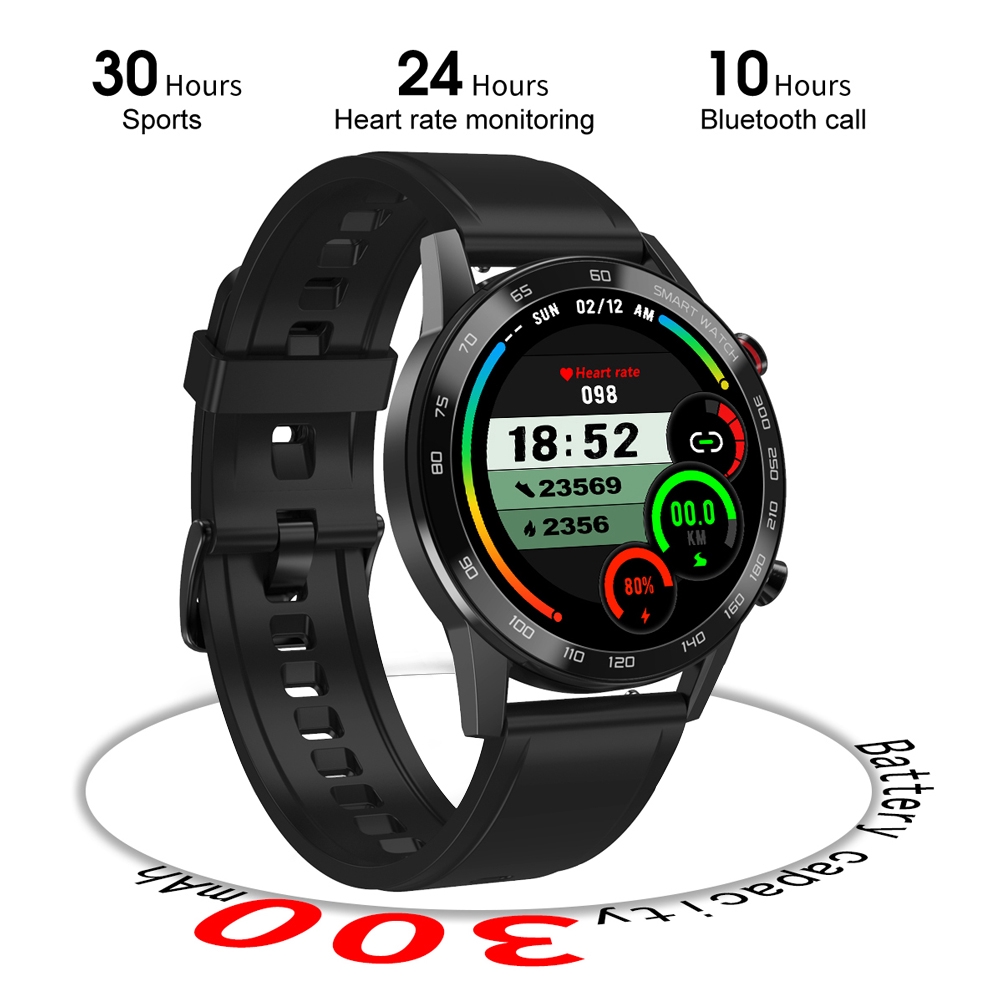 Lykry Smart Watch  DT95 Bluetooth Call ECG Heart Rate  IP68 Waterproof Message 1.3 Inch