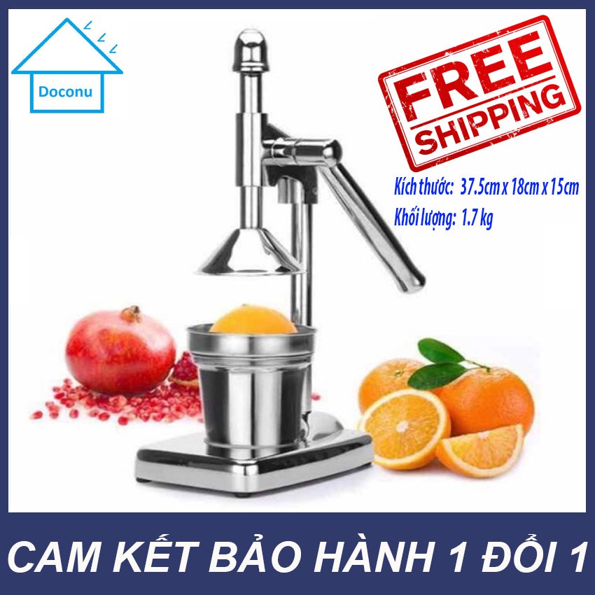 Máy ép cam inox cầm bằng tay cao cấp đa năng 1.7 kg Doconu. Cam kết bảo hành 1 đổi 1