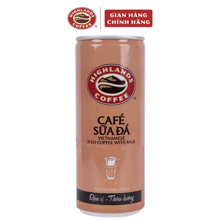 Lốc 6 lon cà phê sữa đá Highlands Coffee 235ml/lon | BigBuy360 - bigbuy360.vn