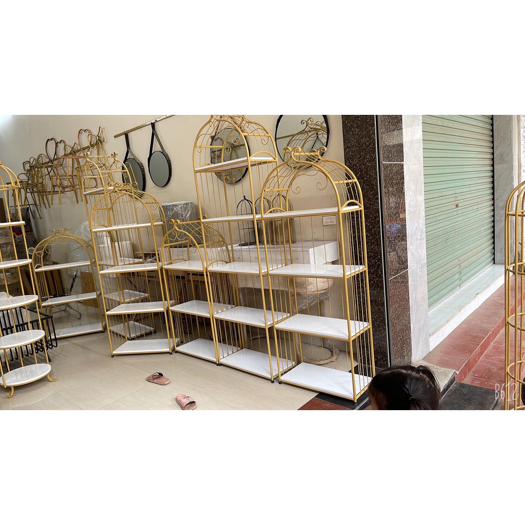 Kệ lồng chim trang trí 3 tầng 4 tầng 5 tầng giá rẻ