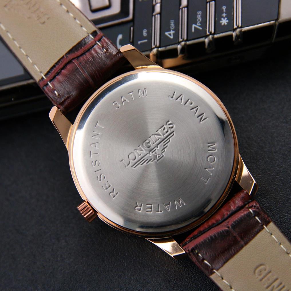 Đồng Hồ Nam LONG01W Máy Pin Kim Trôi - Dây Da Cao Cấp - Có Lịch Ngày - Bảo Hành 12 Tháng Trên Toàn Quốc