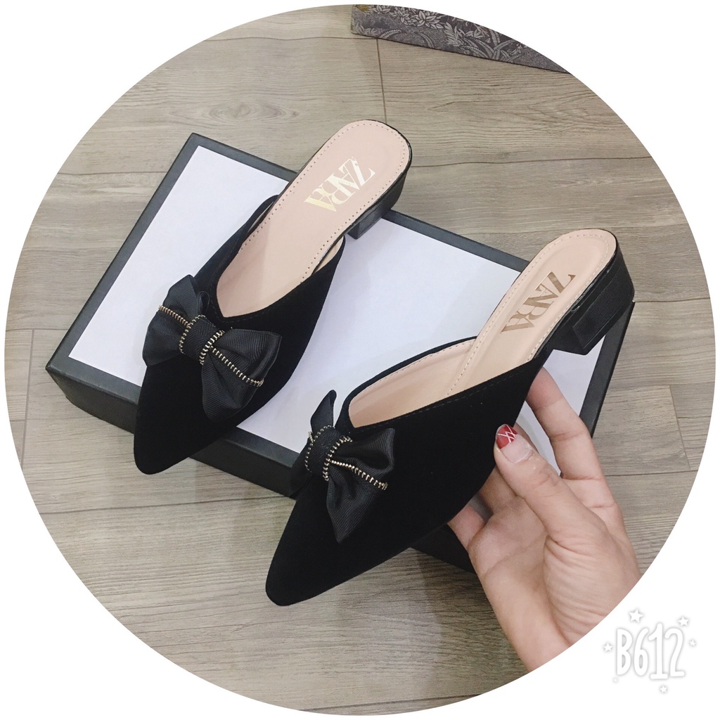 Dép sục nữ phối nơ khóa xinh xắn