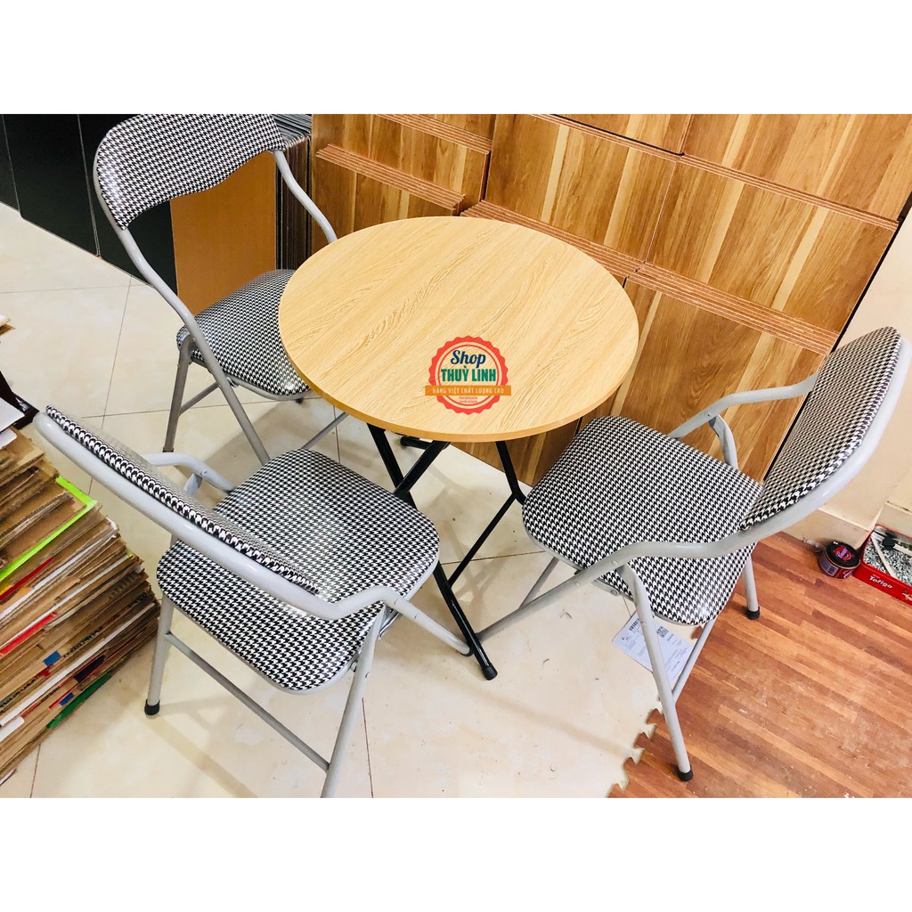 BỘ BÀN GHẾ TRÒN CAFE ĐẸP 60X60 CAO 71CM