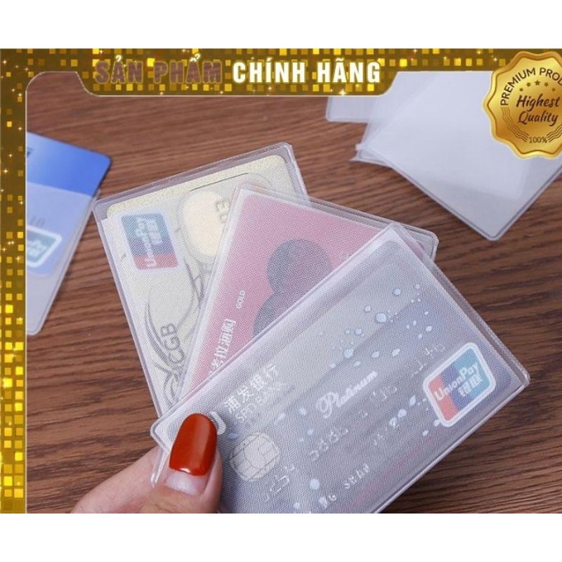 Vỏ Bọc Thẻ Căn Cước, Thẻ Tín Dụng, Bằng Lái Xe ATM Trong Suốt - Loại 1 (Mặt Trong Và Mặt Nhám)