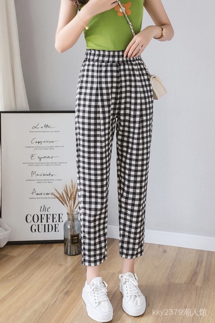 quần baggy kẻ caro💖FREESHIP💖quần baggy kẻ nữ HANHBAGGY nhiều màu lựa chọn | BigBuy360 - bigbuy360.vn