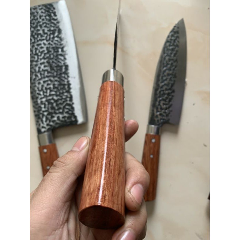 Bộ dao thép nhíp liên xô cán gỗ Hương đỏ