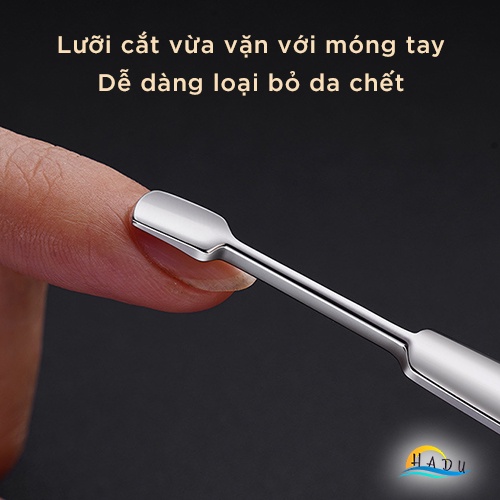 Bộ cắt móng tay cao cấp inox 420 kháng khuẩn, bấm móng tay siêu sắc bền bỉ bao da PU da cá sấu sang trọng HADU
