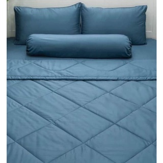 [SP CHÍNH HÃNG, GIÁ THẤP NHẤT] Bộ 5 món Chăn mền Ga gối Tencel Modal cao cấp Xanh dương cổ vịt m8