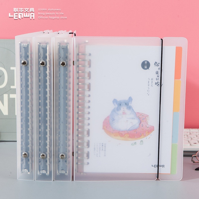 [Mã LIFE0803ALL giảm 10% đơn 0K] Sổ còng A5 mẫu bìa Chuột dễ thương. Binder 120 trang phù hợp làm bujo, planner