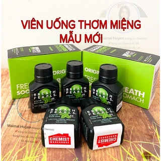 [Đủ bill] Viên uống thơm miệng Úc-Breath pearls lọ 50 viên ( chip chemist)