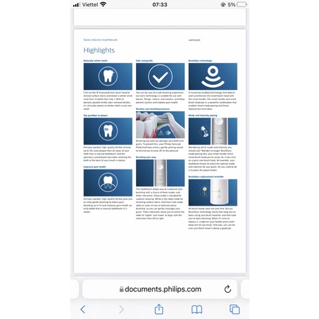 SALE 40% Bàn chải điện Philips sonicare AUTHENTIC  2 chế độ CLEAN &  WHITE