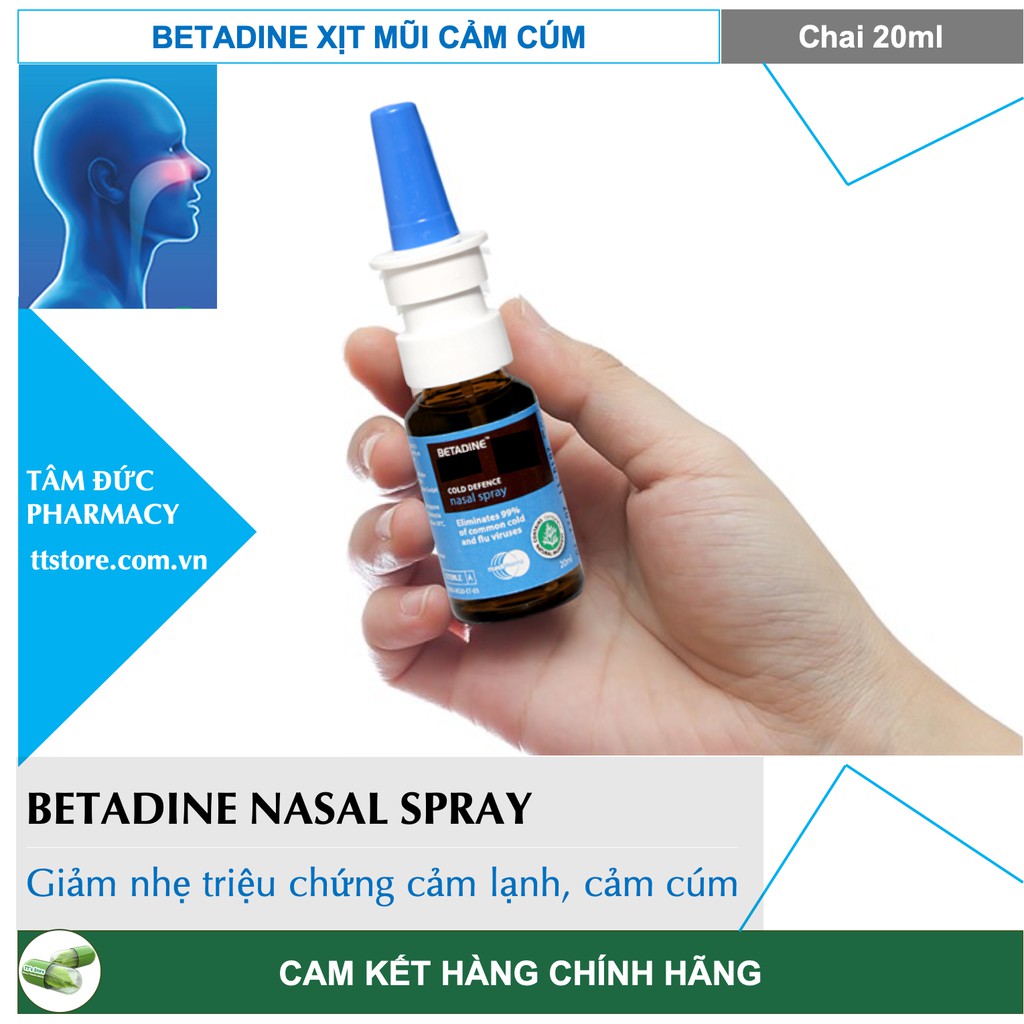 BETADINE Cold Defence Nasal Spray - Dung dịch xịt mũi ngừa cảm cúm cho người lớn (betadin)