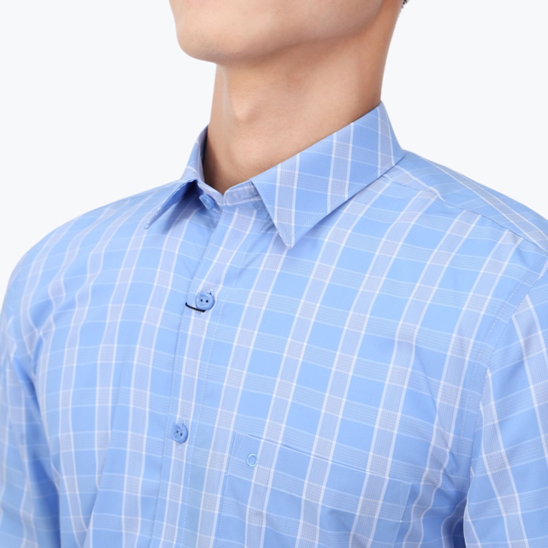 Áo sơ mi dài tay Nam Owen Viscose Regular Fit Xanh - AR23777D