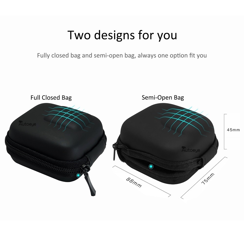 DJI Túi Đựng Bảo Vệ Camera Hành Động GoPro Hero 11 10 9 8 7 6 5 Bằng PU Màu Đen