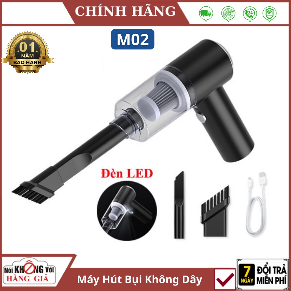 MÁY HÚT BỤI CẦM TAY KHÔNG DÂY SIÊU MINI Aikesi M02 [BH 1:1] HÚT CỰC MẠNH 6000PA - 120W, SẠC USB, NHỎ...