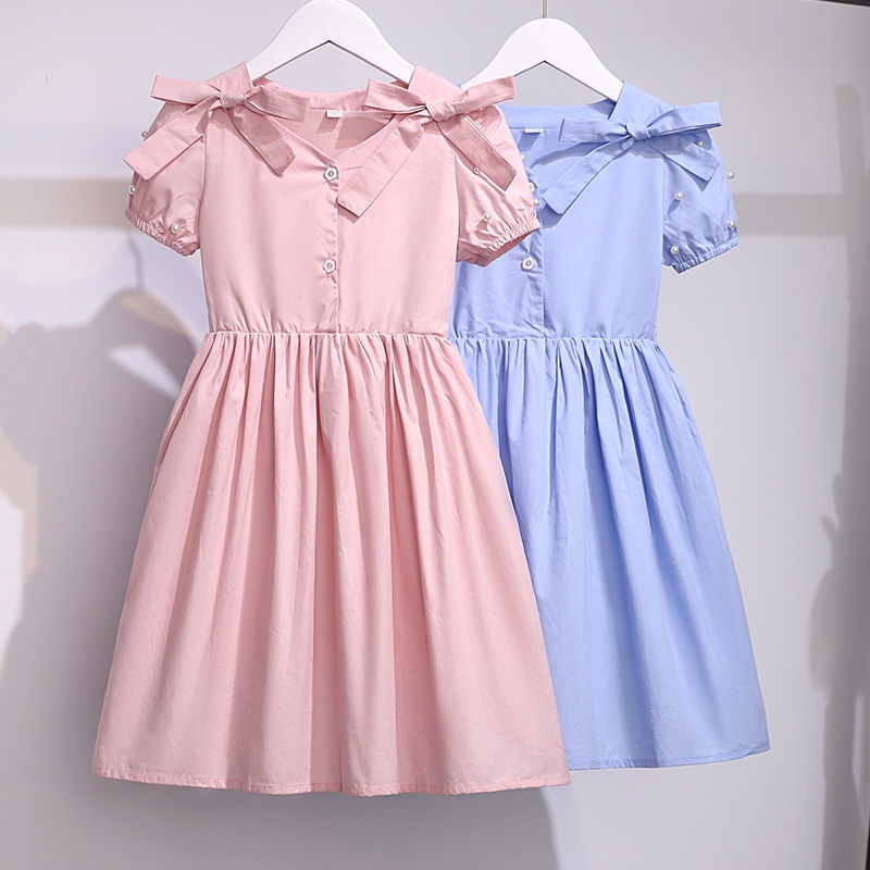 Đầm Tay Ngắn Thiết Kế Mỏng Phong Cách Thời Trang Mới 2022 Dành Cho Bé Gái