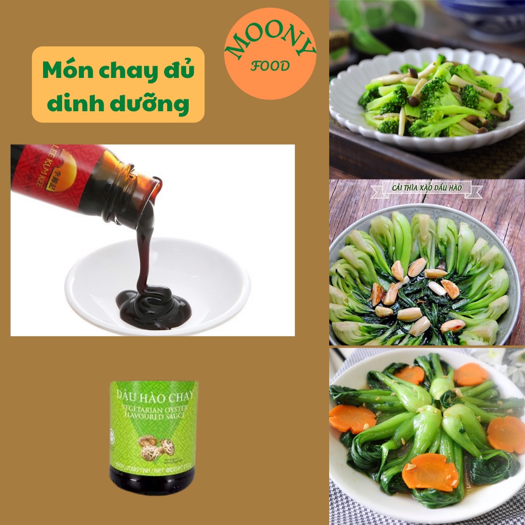 Dầu Hào Chay Lee Kum Kee Chiết Xuất Từ Nấm Hương Chai Thủy Tinh 225G