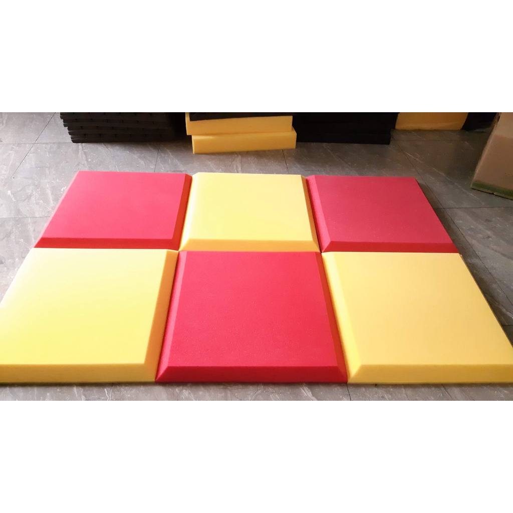 Mút tiêu âm vuông 50*50 đẹp dán tường 1 ô cho phòng thu âm, phòng karaoke, phòng livestream.bay...