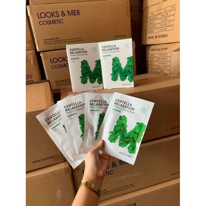 Mặt Nạ Tinh Chất Rau Má Cho Da Dầu Mụn Centella Relaxation Look & Meii