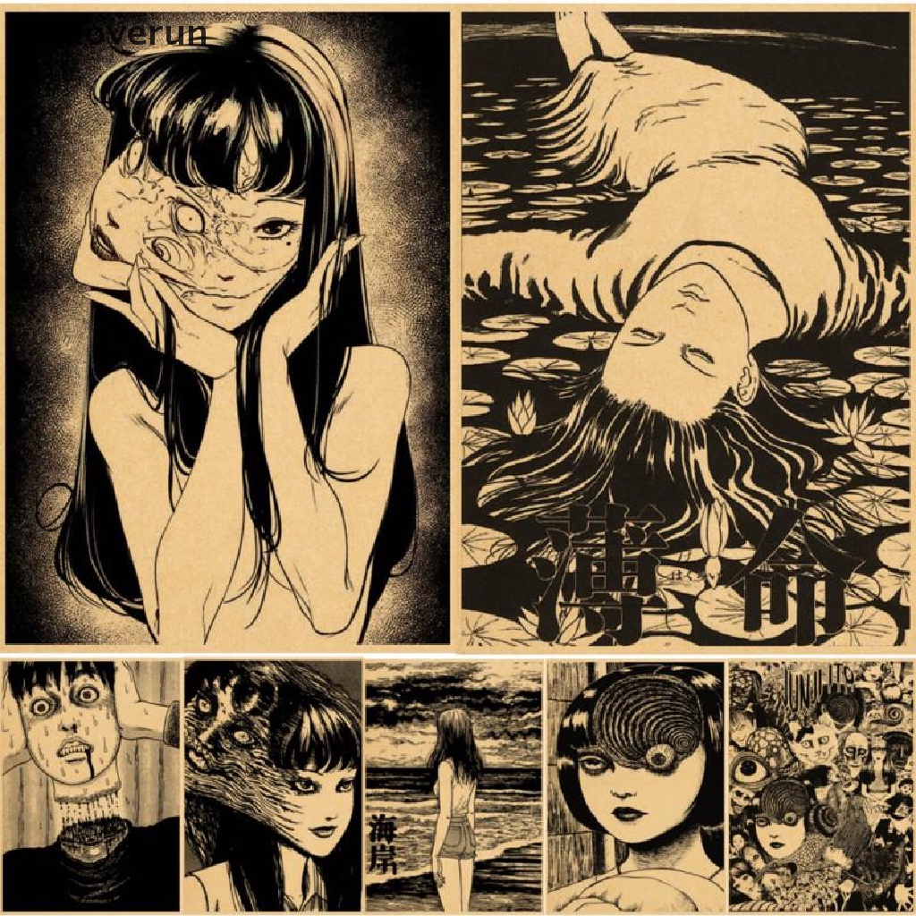 Set 50 Tấm Poster Phim Hoạt Hình Junji Ito Chất Lượng Cao Dùng Để Trang Trí Nội Thất
