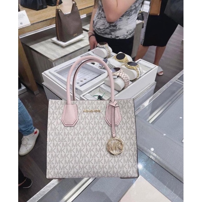 TÚI MK MỂCR MEDIUM LOGO HAI MÀU