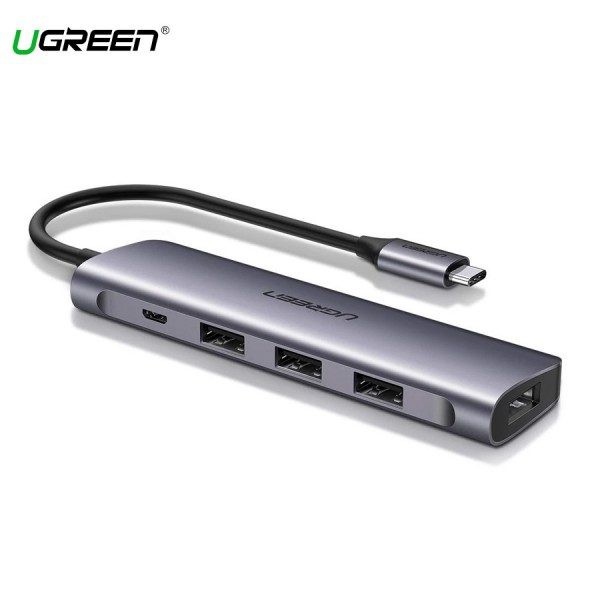 Hub chia USB 3.0 4 cổng Chính Hãng UGREEN 50768 CM207,vỏ nhôm+Cổng Trợ Nguồn micro USB